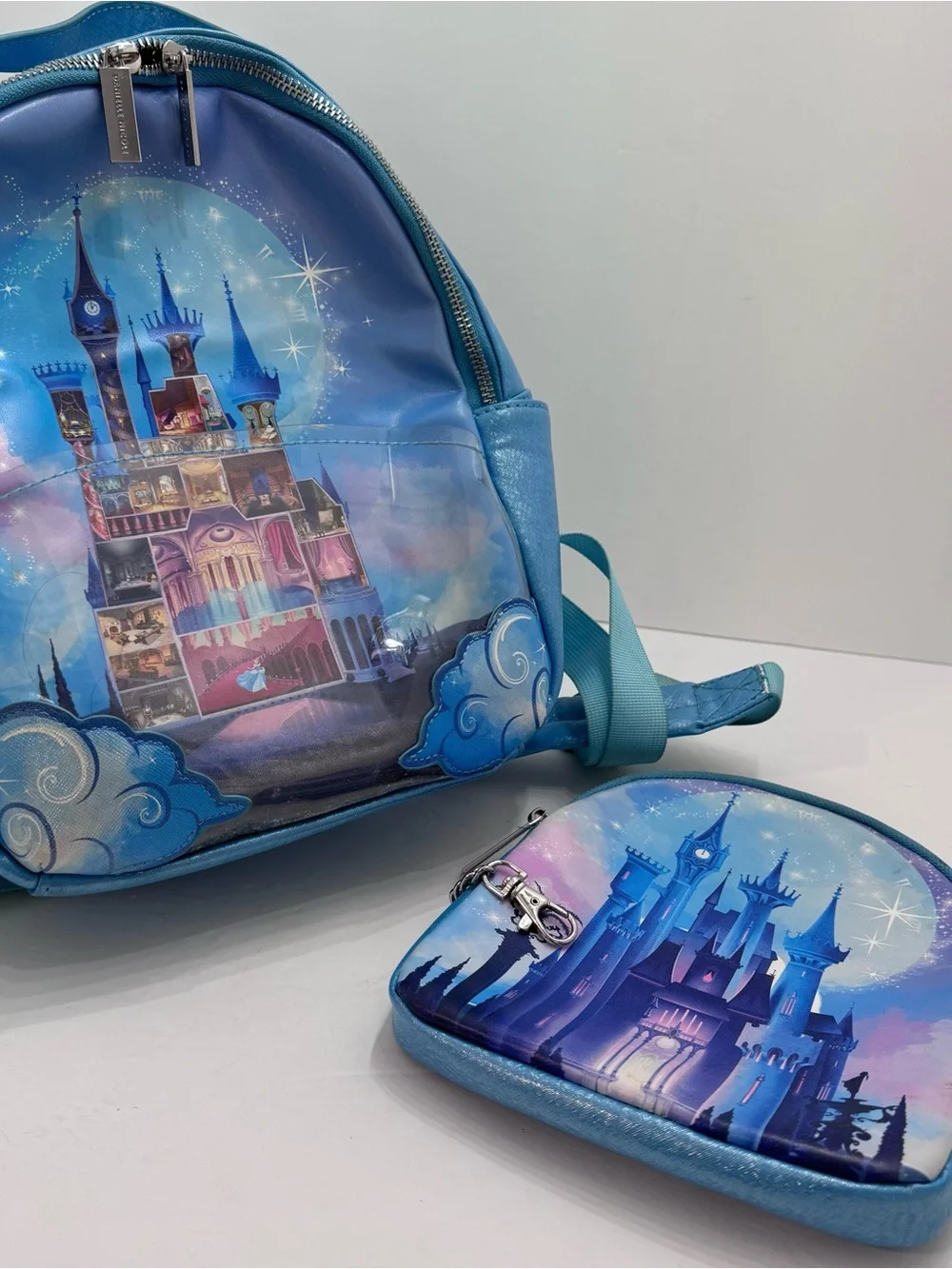 Danielle Nicole Disney Cinderella's Castle Mini Backpack w/ Removeable Case - Picture 3 of 10